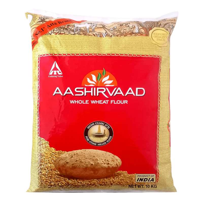 Aashirvaad - 10kg Chakki Atta (Export Pack) Whole Wheat Flour