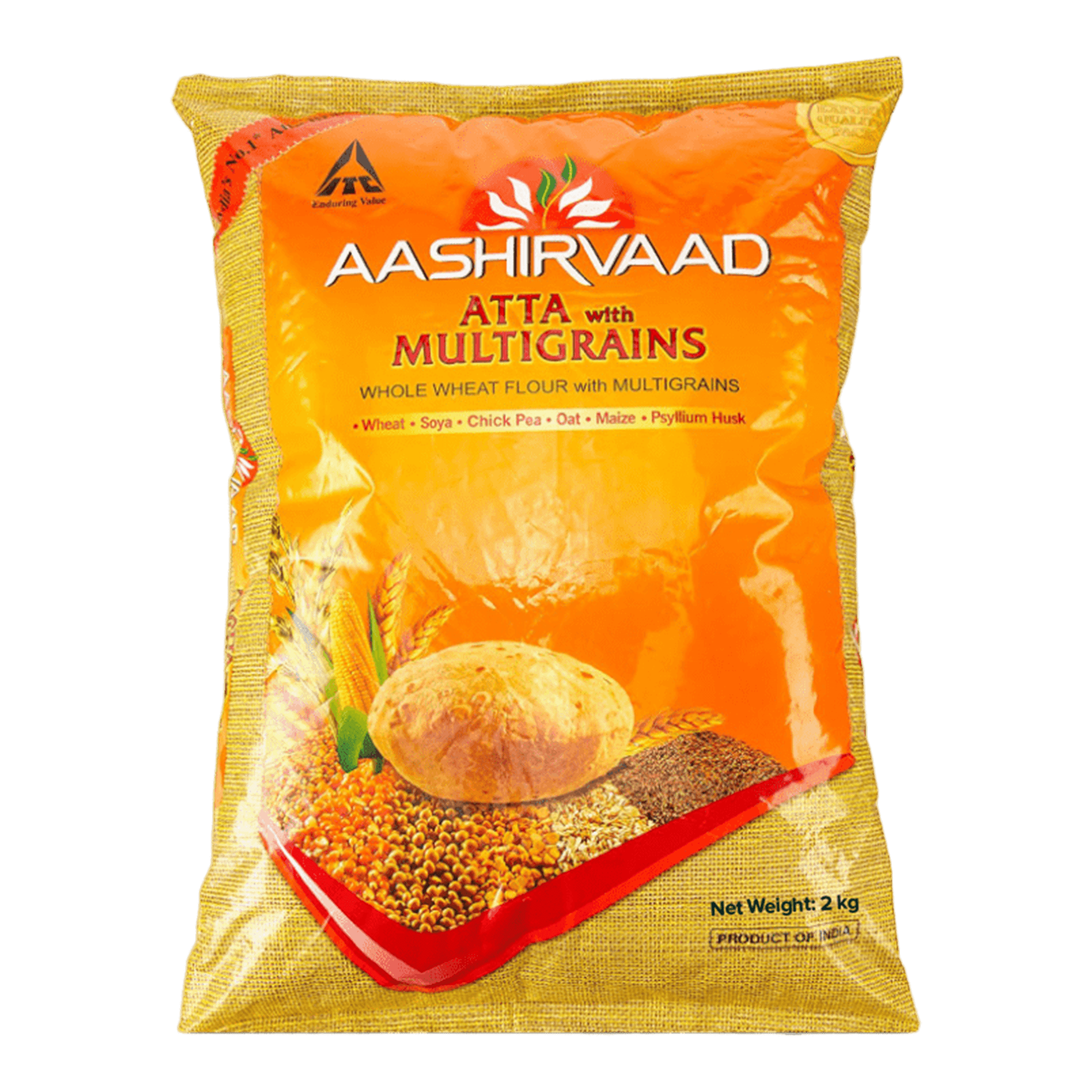 Aashirvaad - (Best Before 16/06/2026) 2kg Multigrain Atta (Whole Wheat Flour)