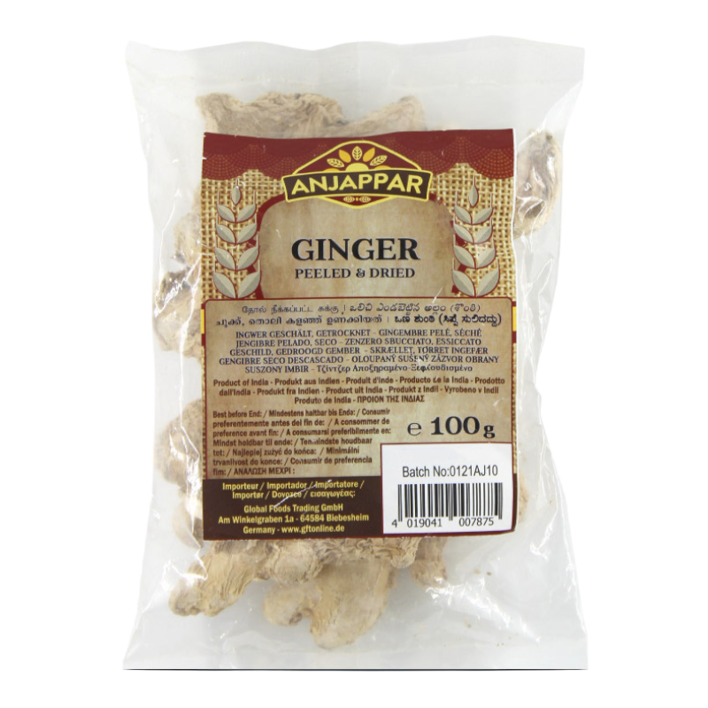 Anjappar - 100g Peeled Dried Ginger