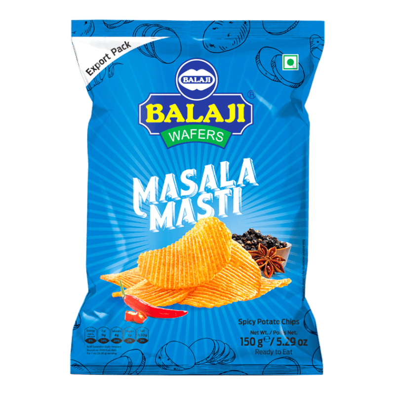 Balaji - (Best Before 30/07/2026) 150g Masala Masti Potato Chips