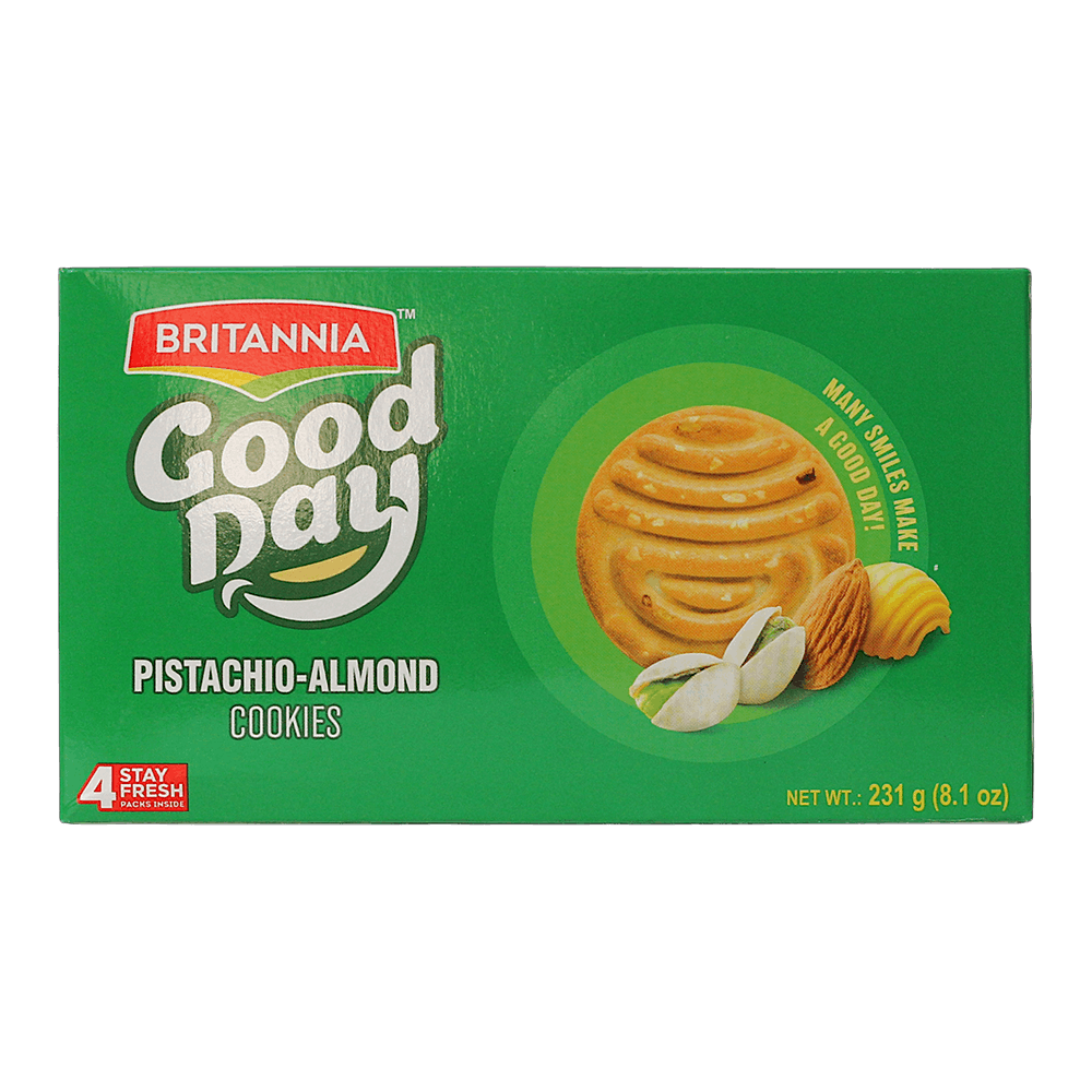 Britannia - 231g (4x57.75g) Good Day Pistachio Almond Biscuits