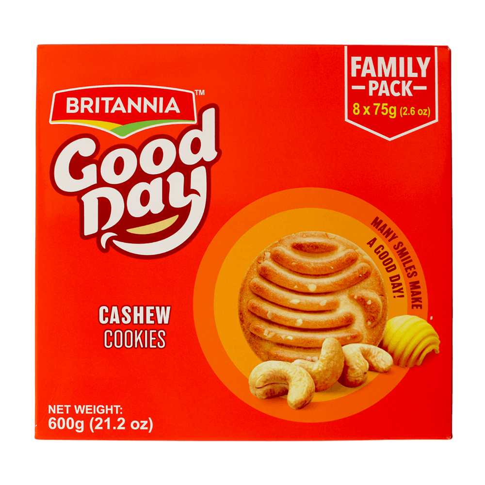 Britannia - 600g (8 x75g) Good Day Cashew Biscuits