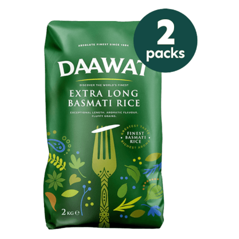 Daawat - 4kg (2x2kg) Bundle Basmati Rice Extra Long