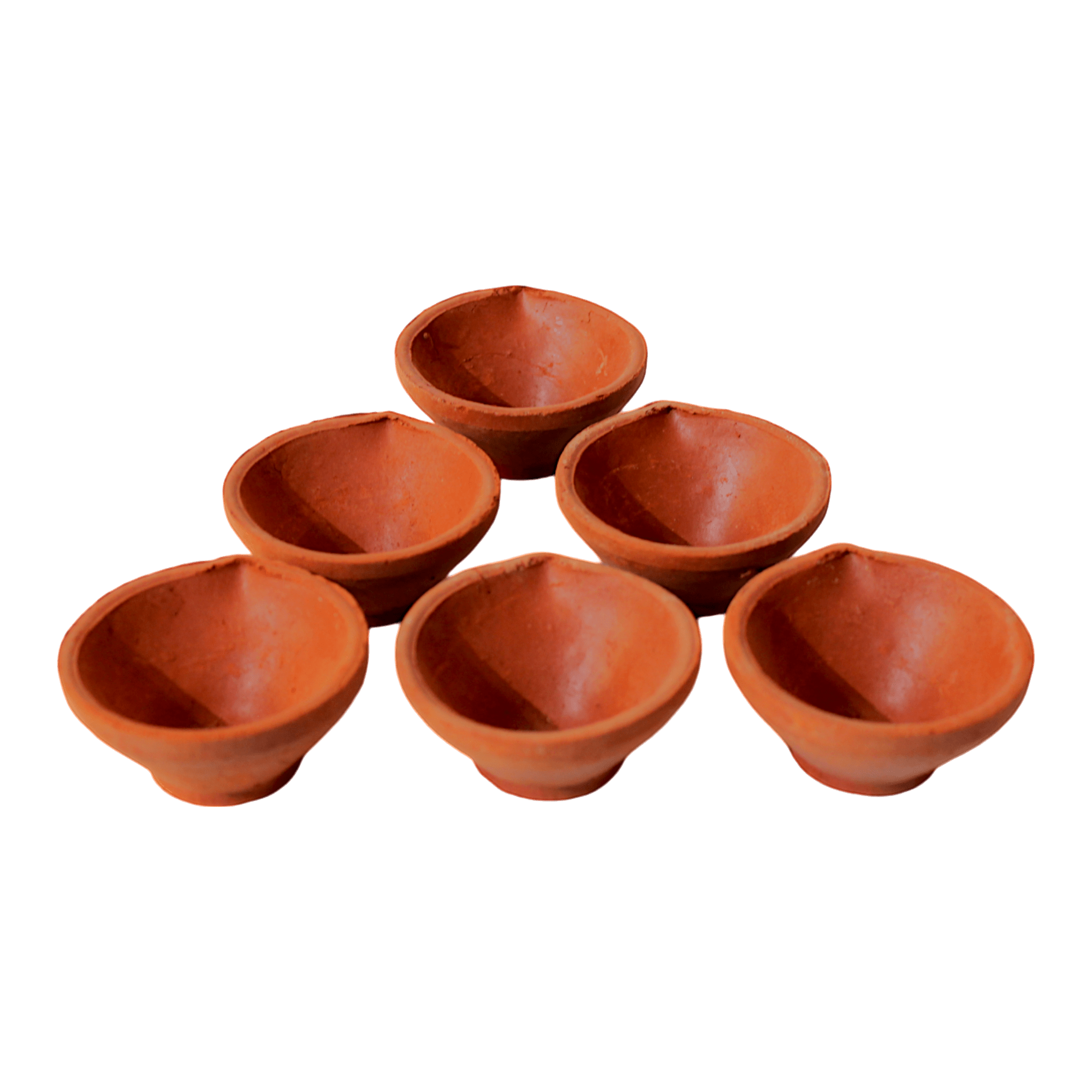 Fancy Diyas - Set of 6 (Red Clay)