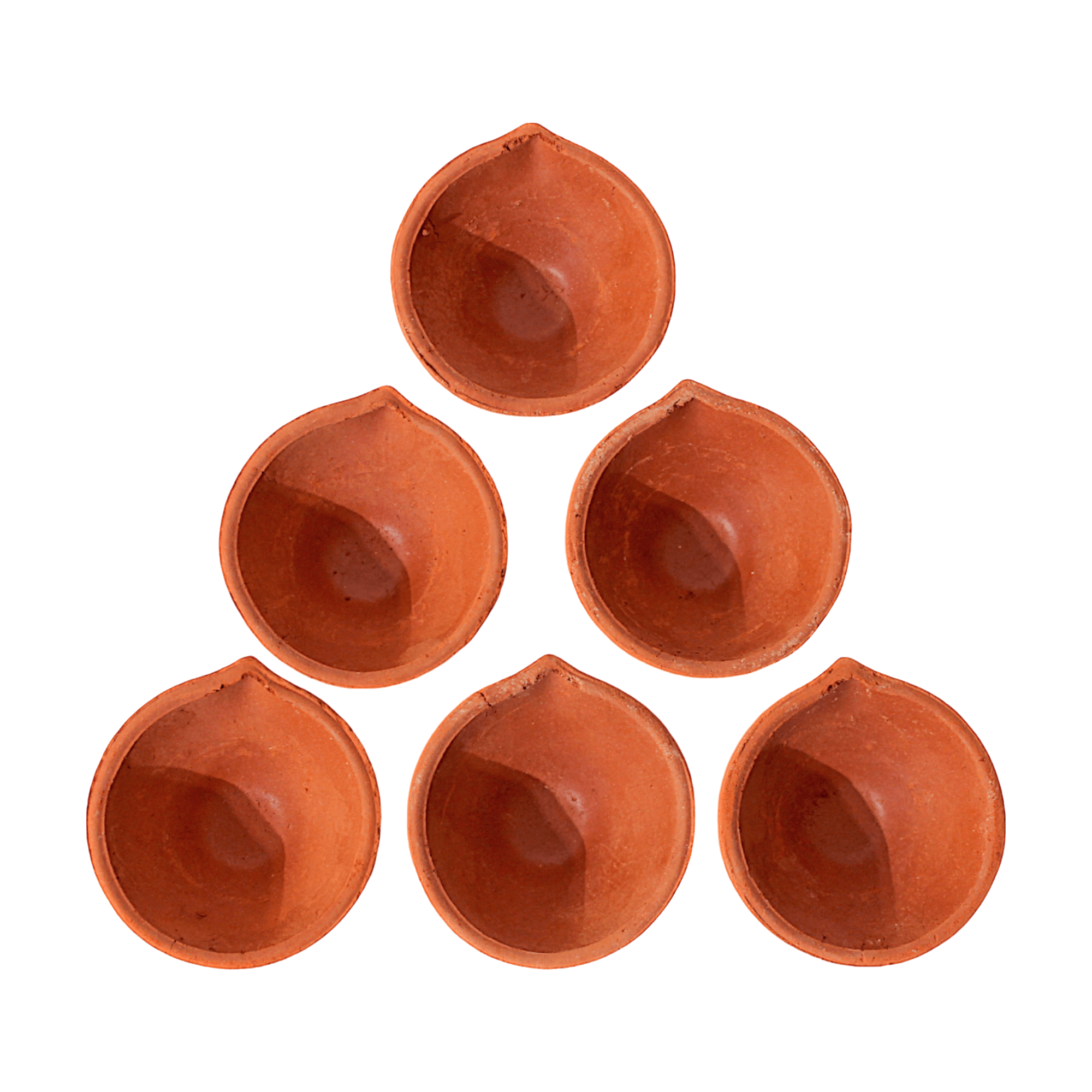 Fancy Diyas - Set of 6 (Red Clay)