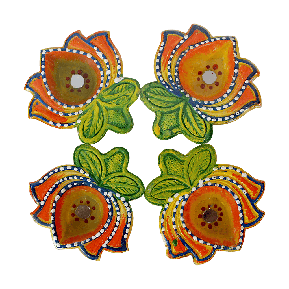 Fancy Diyas (Special Terracotta) 4 pieces
