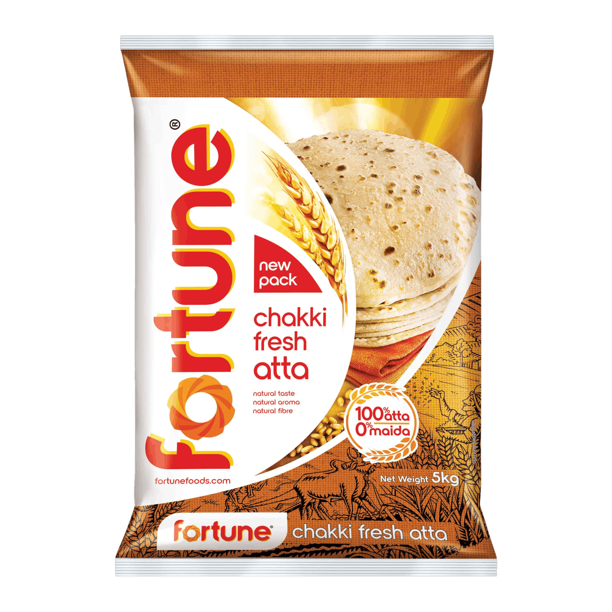 Fortune - 5kg Chakki Atta (Wheat Flour)