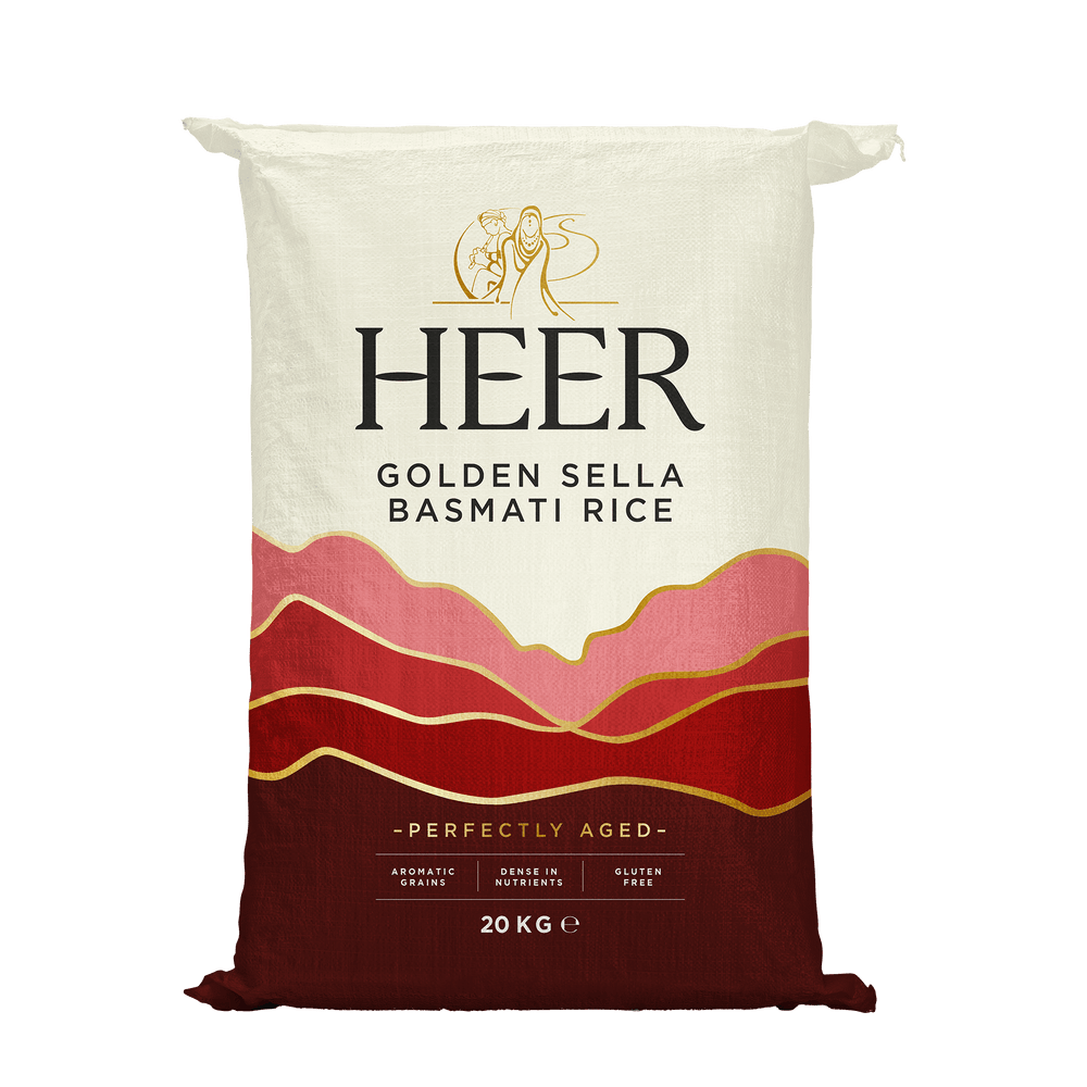 Heer - 20kg Golden Sella Basmati Rice Parboiled