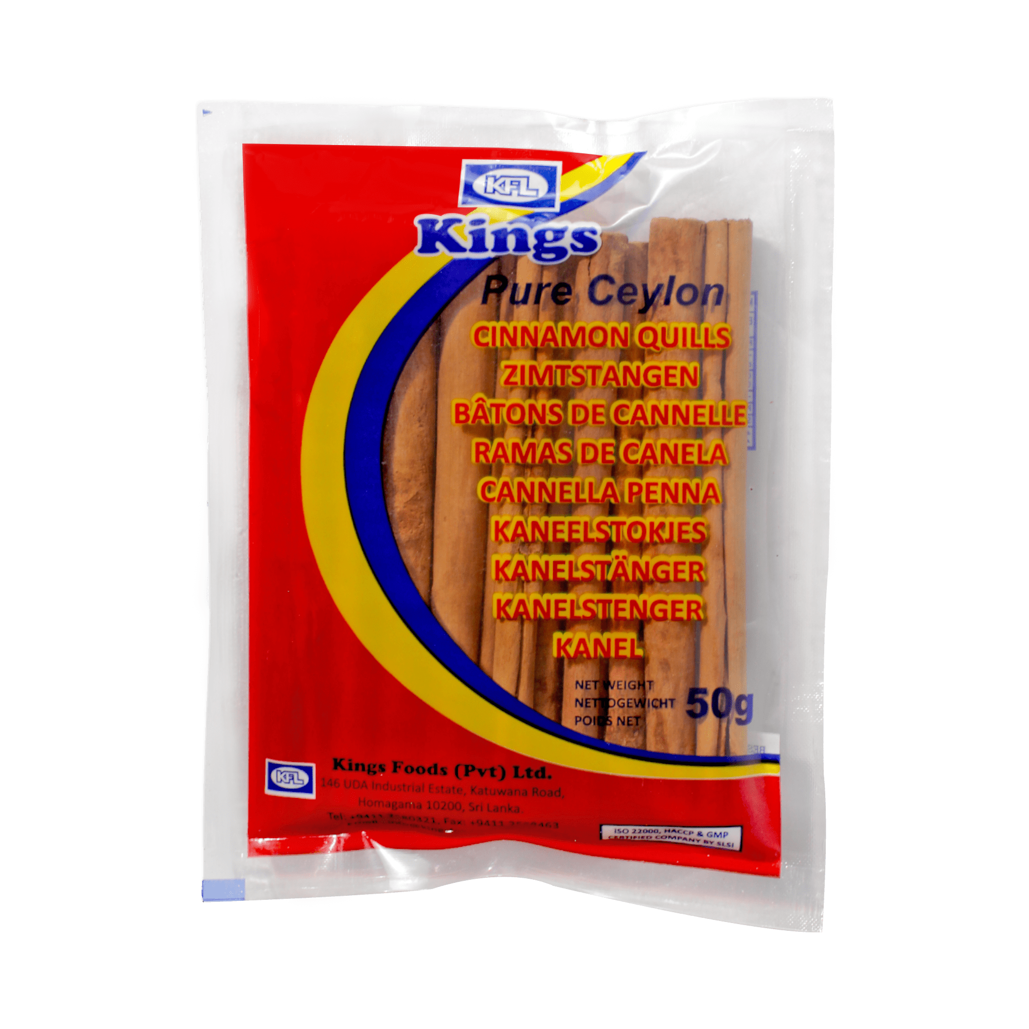 Kings - (Best Before 25/06/26) 50g Pure Ceylon (Cinnamon Quills)