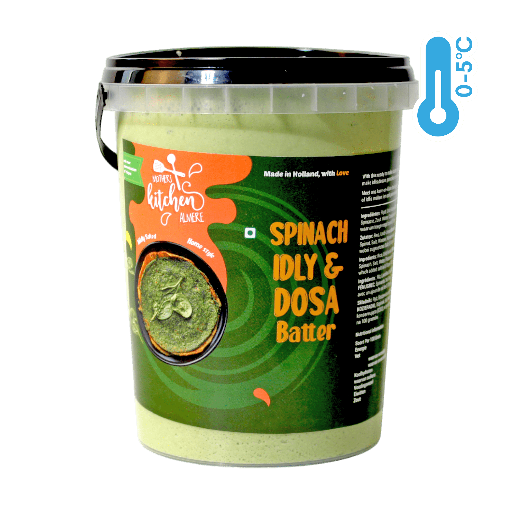 Mothers Kitchen - 1l Spinat Idly & Dosa Teig