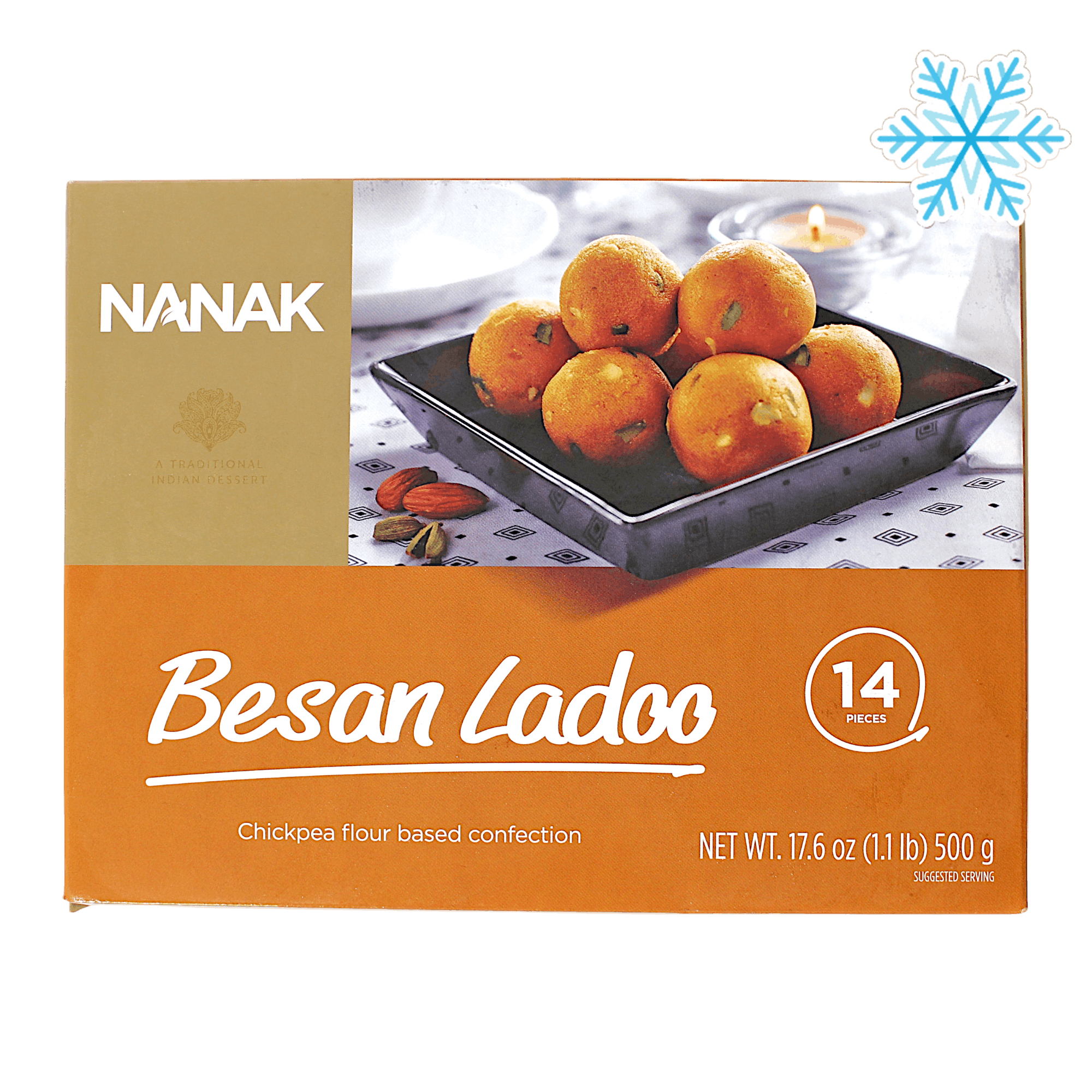 Nanak - 500g (Frozen) Besan Ladoo (14 Pieces)