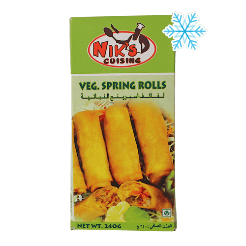 Nik's Cuisine - 240g (Frozen) Veg Spring Roll