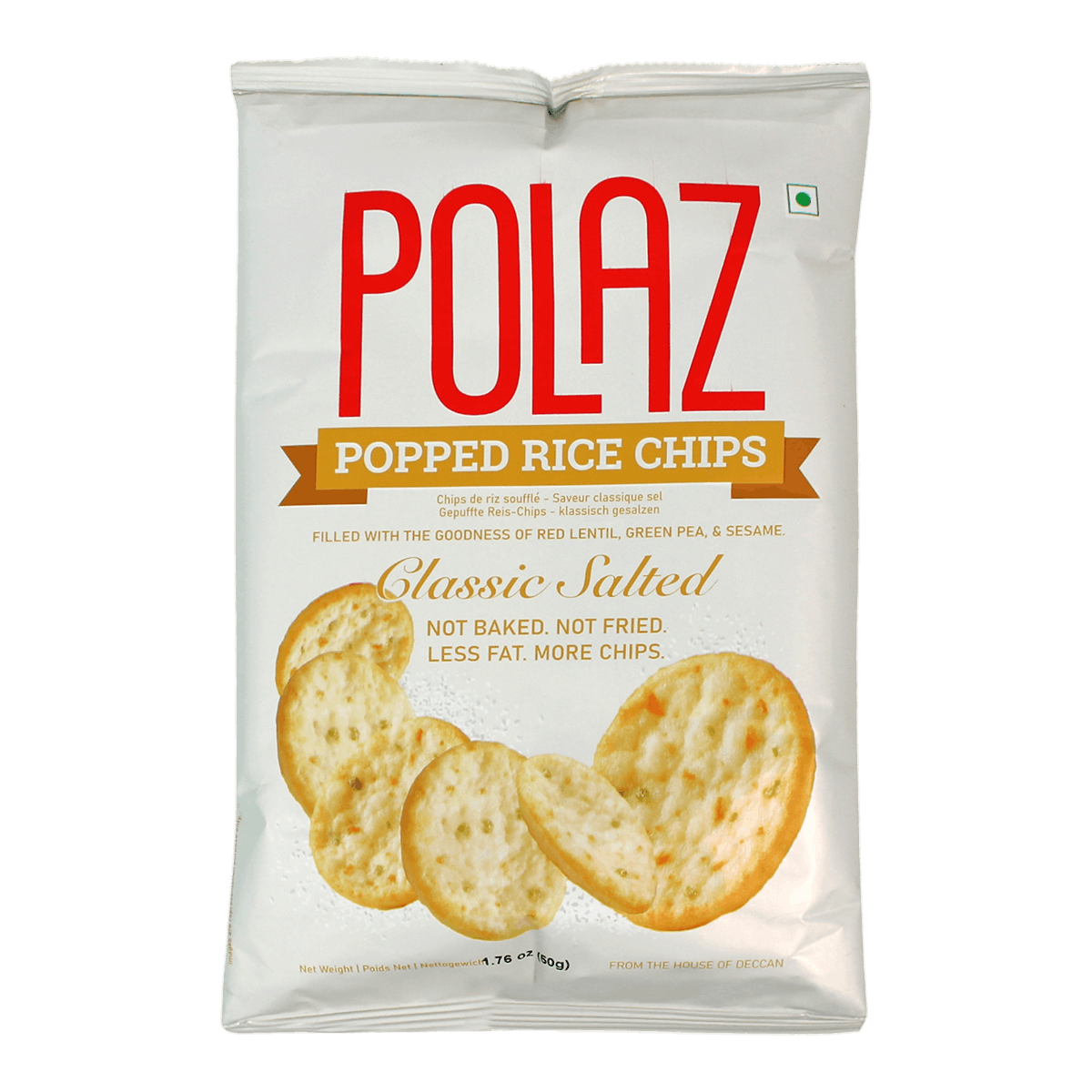 Polaz - 50g Popped Rice Chips Classic Salted