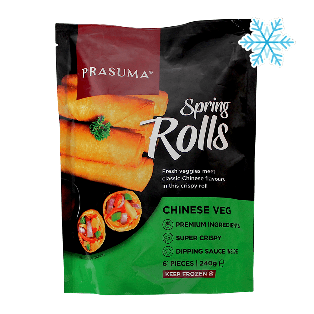 Prasuma - 240g (Frozen) Chinese Veg Spring Rolls 6 Pieces