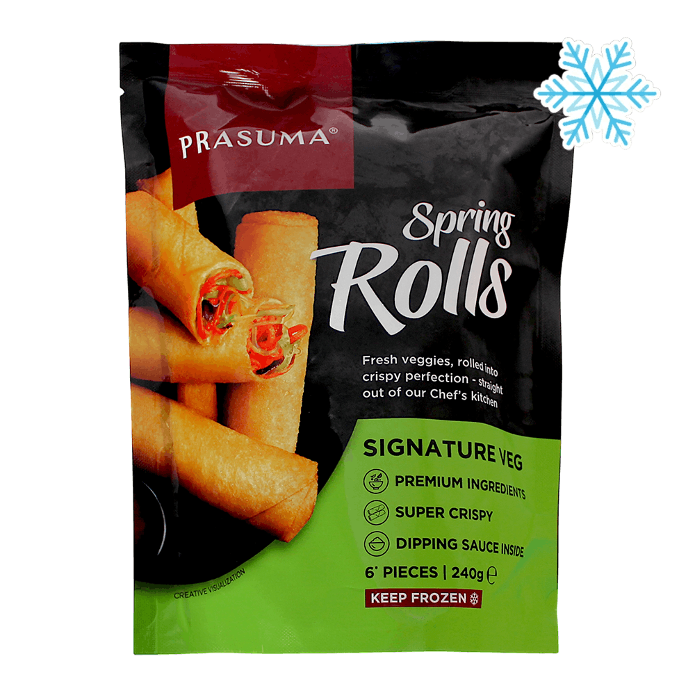 Prasuma - 240g (Frozen) Signature Veg Spring Rolls 6 Pieces