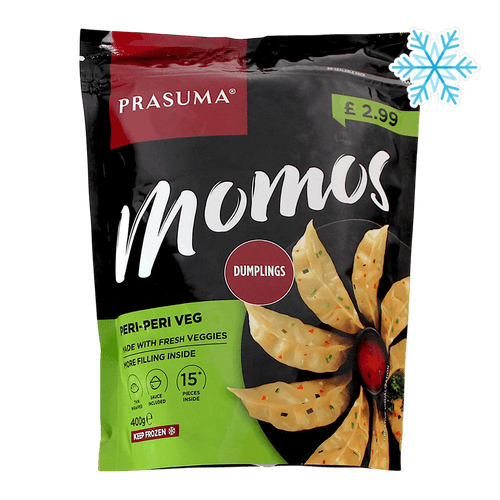 Prasuma - 400g (Frozen) Peri Peri Veg Momos 15 Pieces