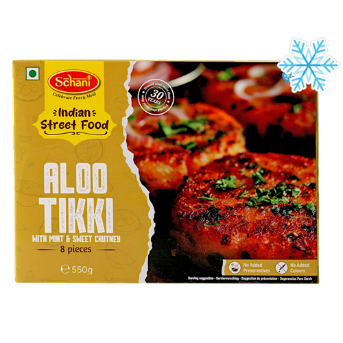 Schani - 550g (Frozen) Aloo Tikki (with Mint & Sweet Chutney) 8 pieces
