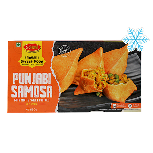 Schani - 650g (Frozen) Punjabi Samosa (with Mint & Sweet Chutney) 8 pieces