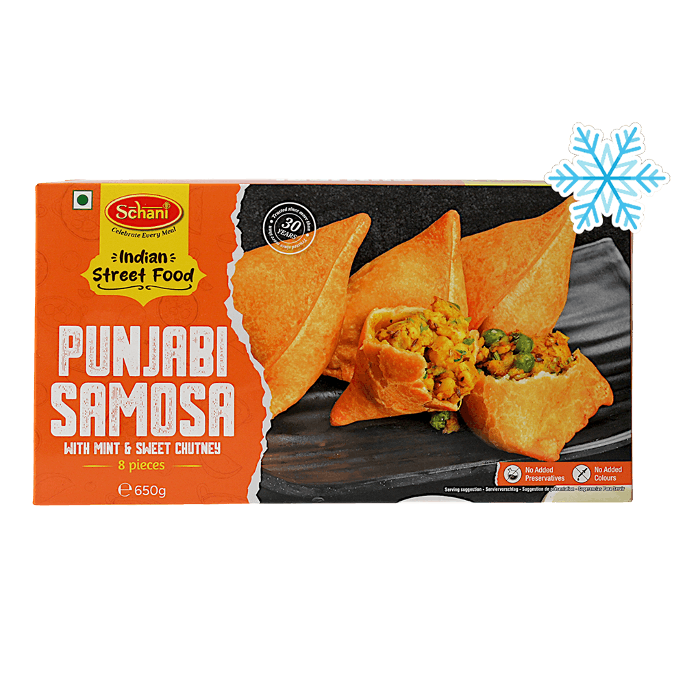 Schani - 650g (Frozen) Punjabi Samosa (with Mint & Sweet Chutney) 8 pieces