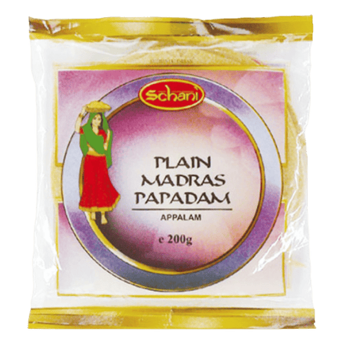 Schani - 200g Plain Madras Papadam (Appalam)