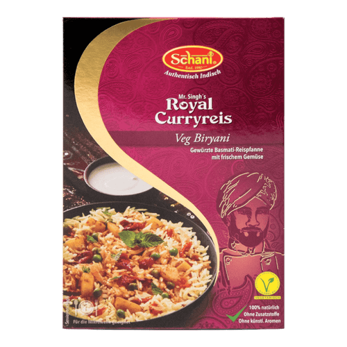 Schani - (Best Before 31/03/2026) 265g Royal Curry Rice Veg Biryani RTE