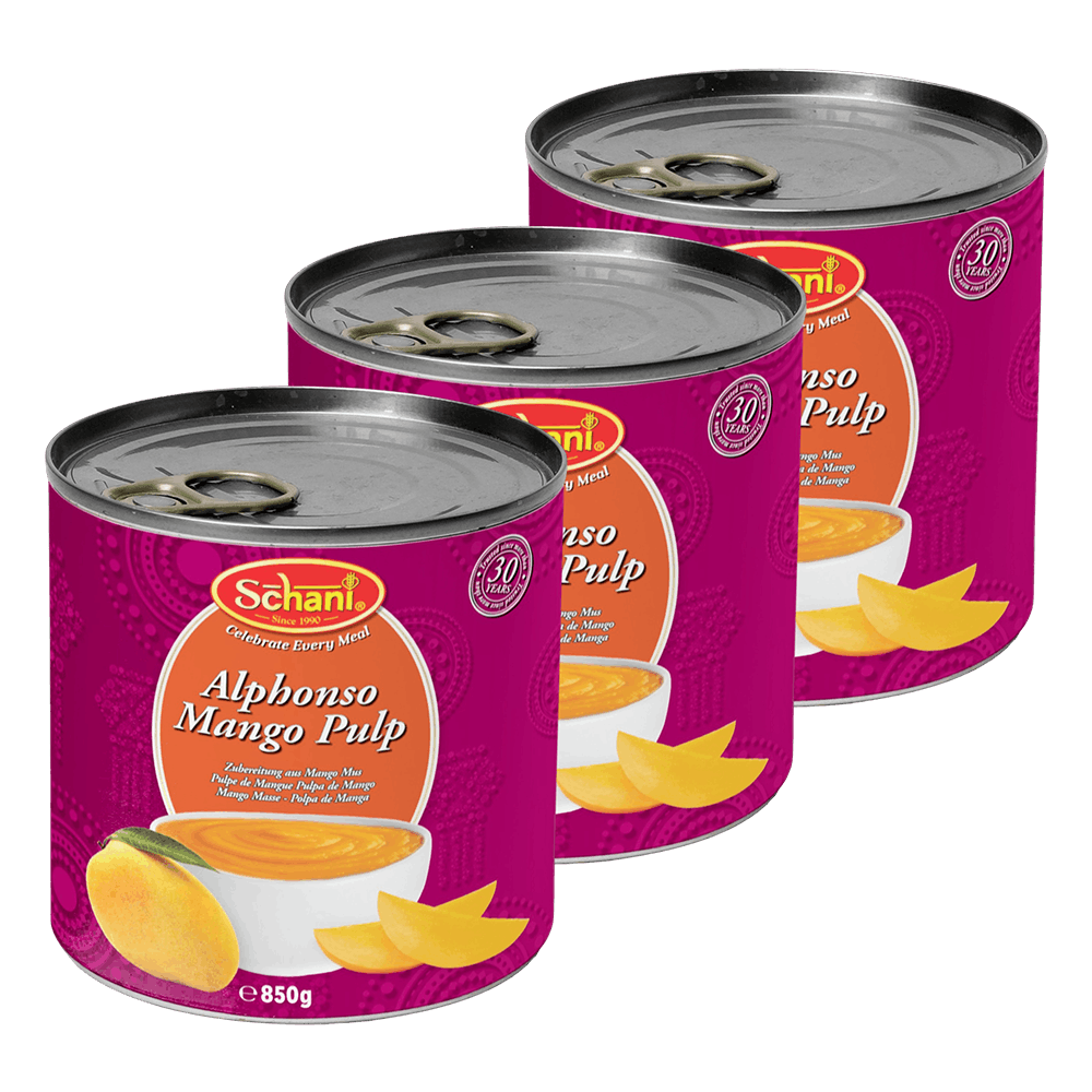 Schani - 3x850g Mango Pulp Alphonso