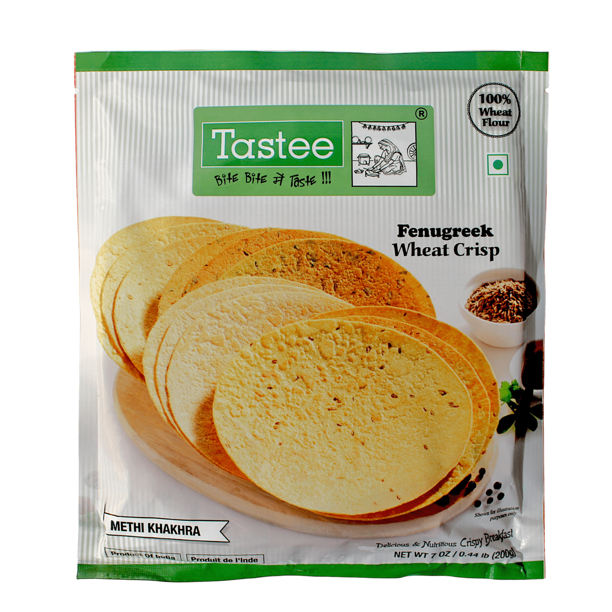 Tastee - 200g Khakhra Jeera Cumin (Wheat Crisp)