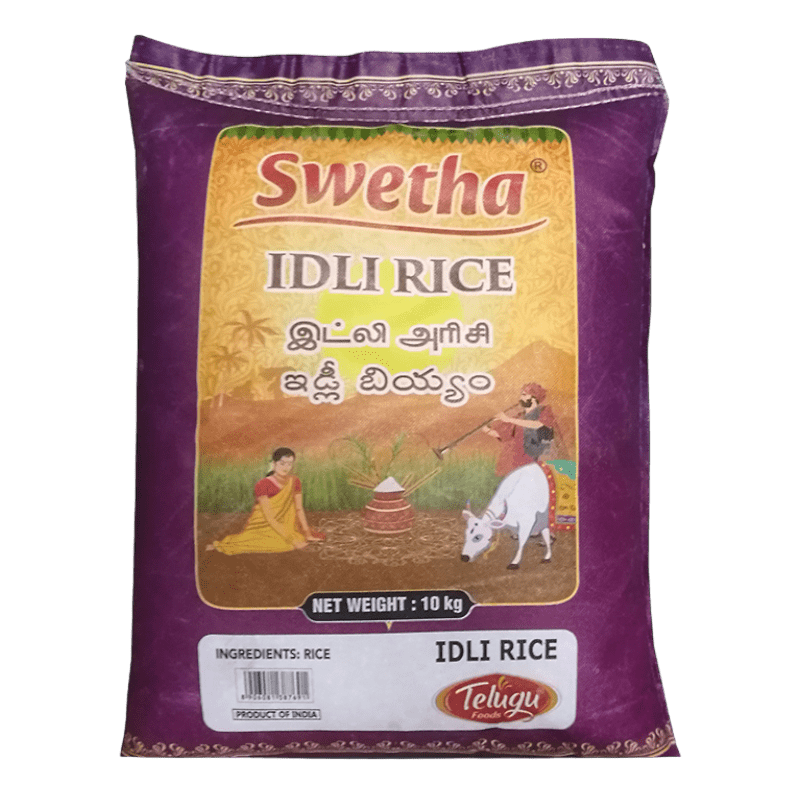 Telugu - 10kg Swetha Idli Rice (Madurai special)