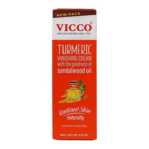 Vicco - 80g Turmeric Vanishing Cream with Sandalwood Oil