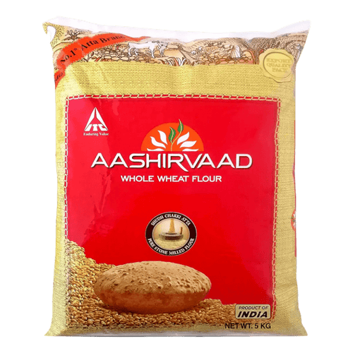 Aashirvaad - (Best Before 16/08/2025) 5kg Chakki Atta (Whole Wheat Flour)