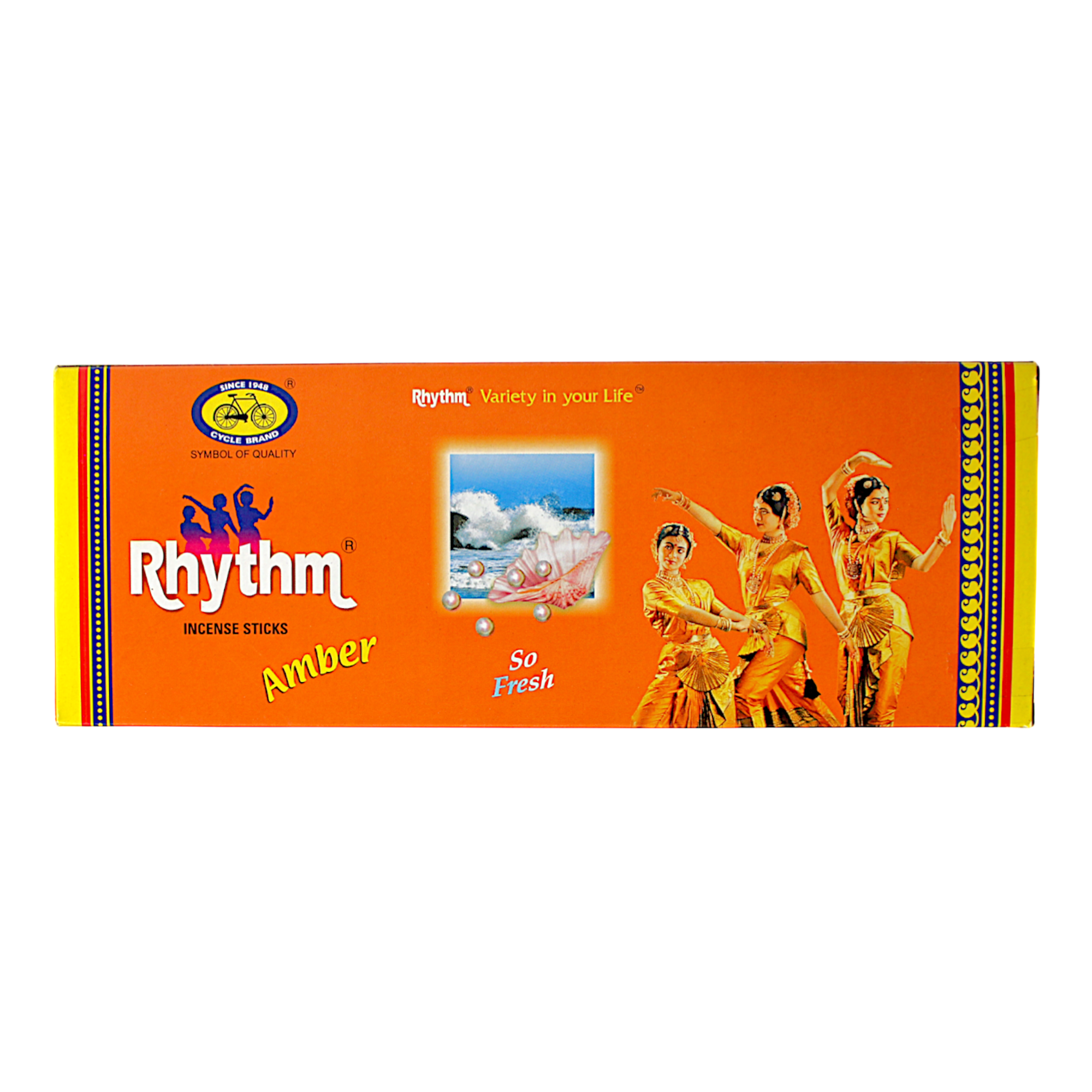 Agarbatti - 6 packs Rhythm Incense Amber (25 sticks each pack)