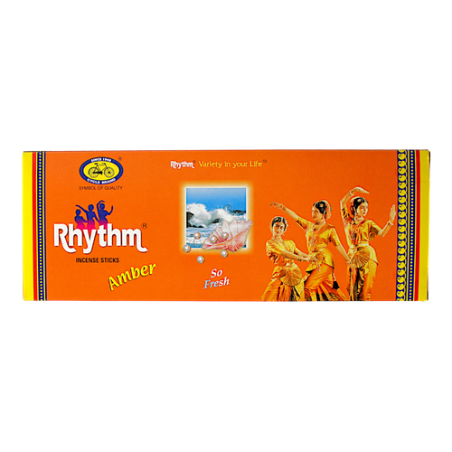 Agarbatti - 6 packs Rhythm Incense Amber (25 sticks each pack)