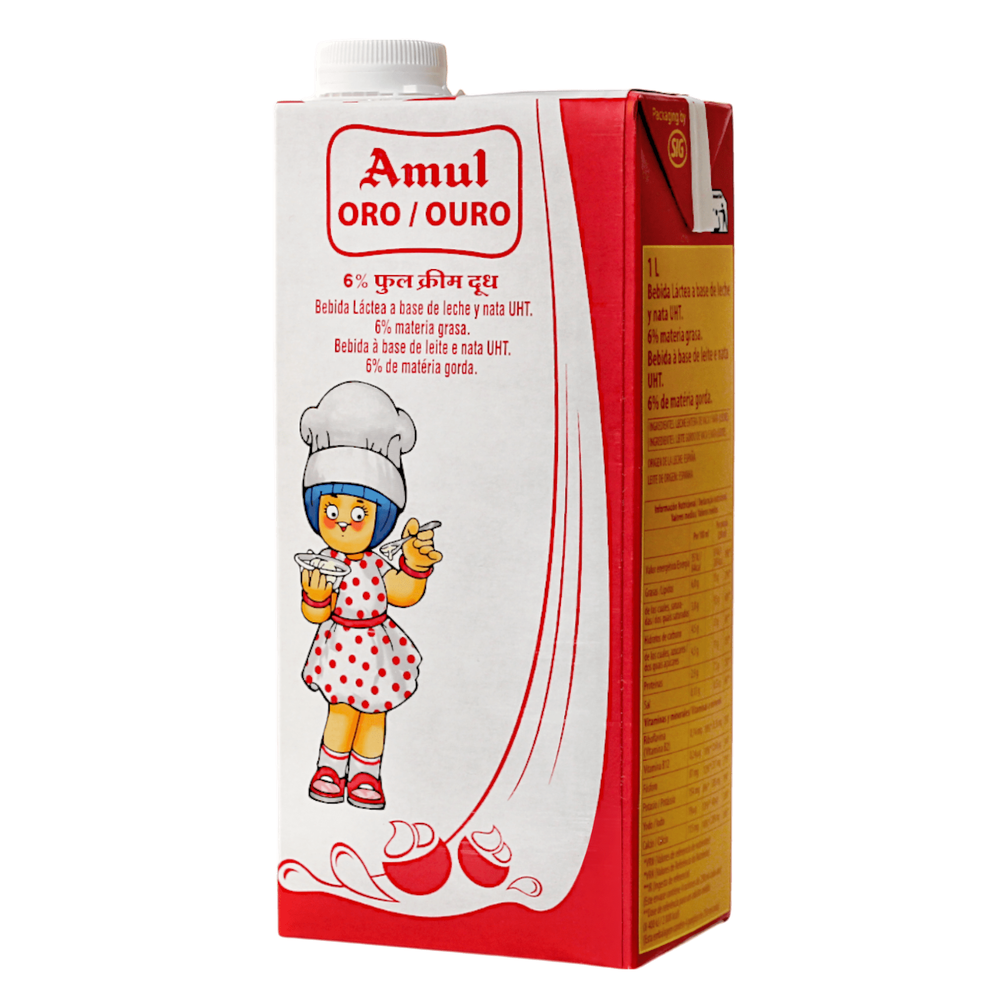Amul - (Best Before 02/10/26) 1l Gold Milk Full Cream (Fat 6%)