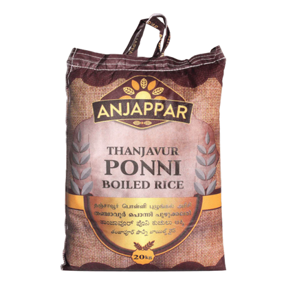 Anjappar - 20kg Thanjavur Ponni Reis vorgekocht