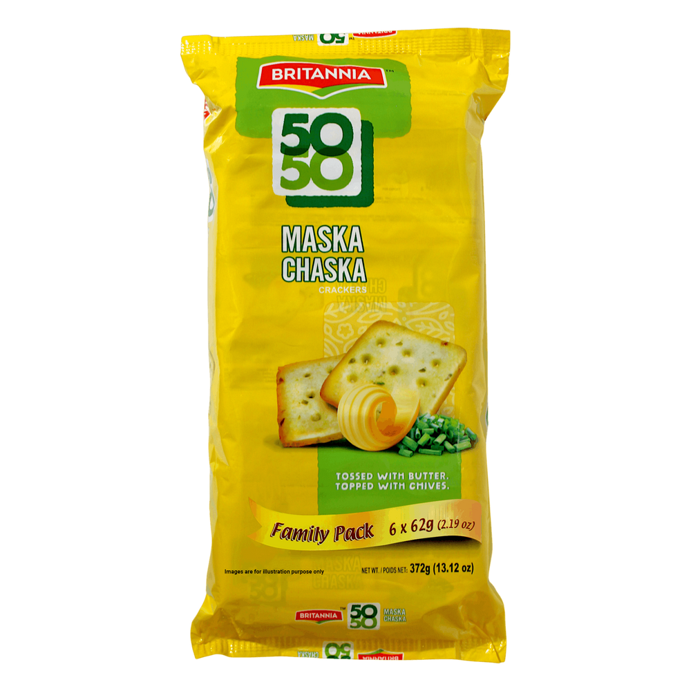 Britannia - (Best Before 15/12/26) 372g (6x62g) 50&amp;50 Maska Chaska