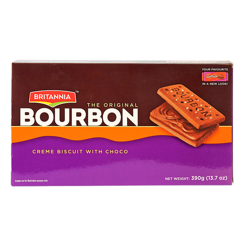Britannia - (Best Before 08/12/26) 390g Bourbon Biscuits (cream biscuits with choco)