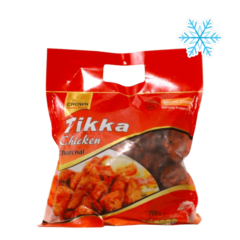 Crown - 700g (Best Before 14/07/26) (Frozen) Tikka Chicken Charcoal 12 Pieces Halal