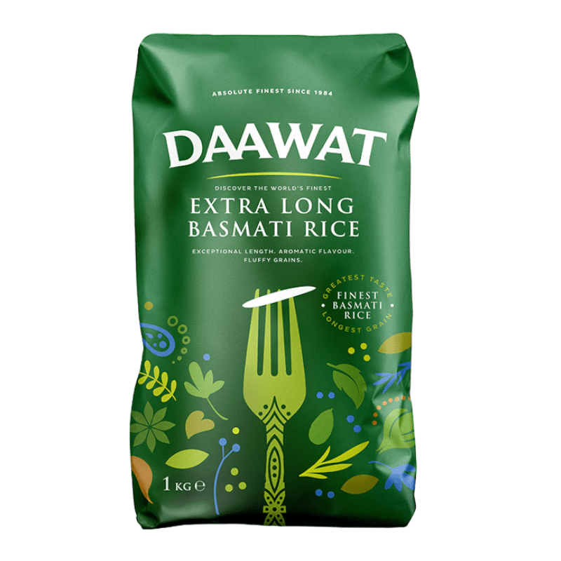 Daawat - (Best Before 31/10/26) 1kg Basmati Rice Extra Long