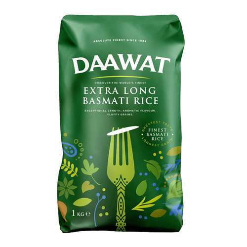 Daawat - (Best Before 31/10/26) 1kg Basmati Rice Extra Long