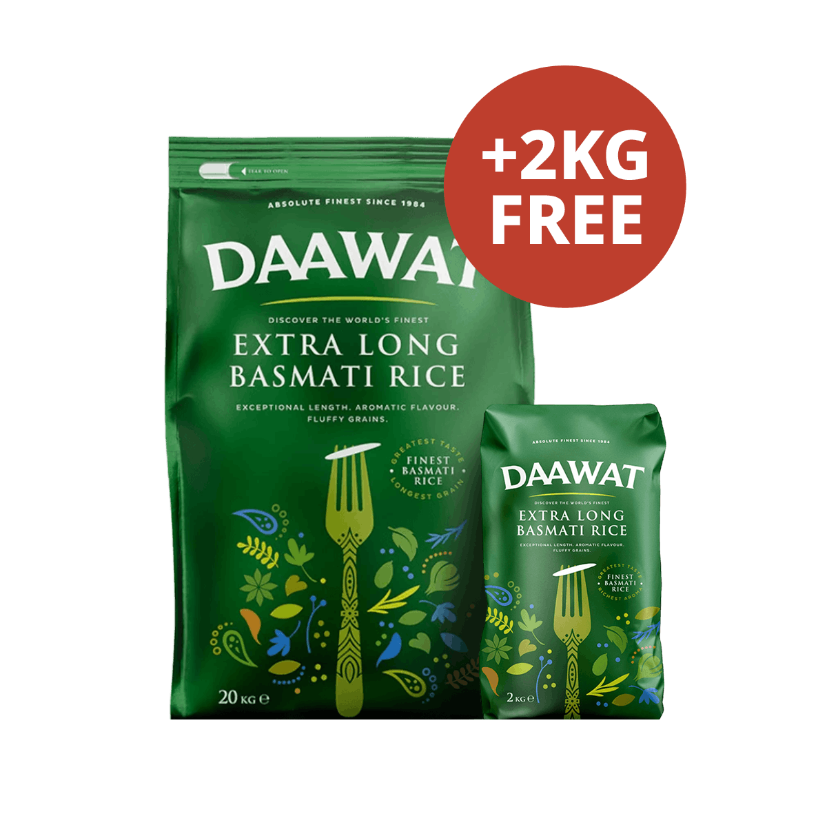 Daawat - 20kg +2kg Free Basmati Rice Extra Long