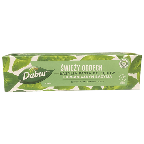 Dabur - (Best Before 31/07/26) 100ml Herbal Toothpaste with Basil Extract (Tulsi)