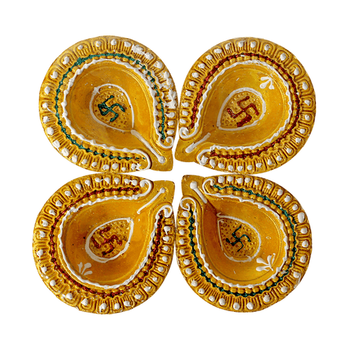 Fancy Diyas - 4er Set (Goldenes Blatt)