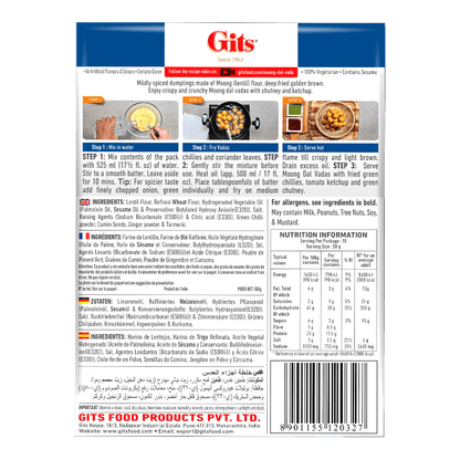 Gits - 500g Moong Dal Vada mix