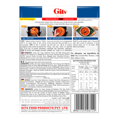 Gits - (Best Before 30/09/2025) 100g Sambar mix