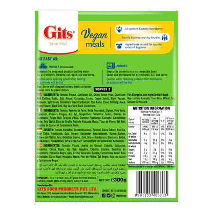 Gits - 300g Pau Bhaji (hot) RTE