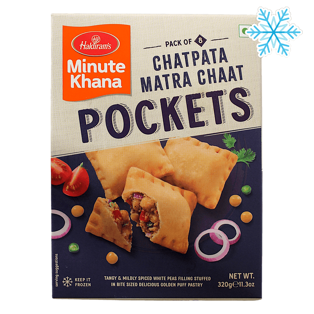 Haldiram - 320g (Gefroren) Chatpata Matra Chaat Pockets (8 Stück)