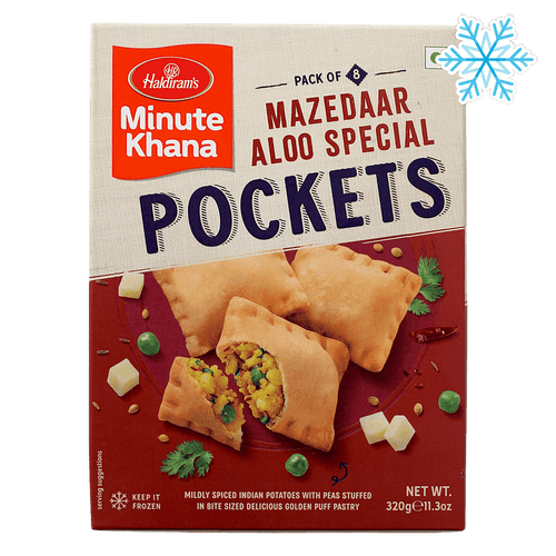 Haldiram's - 320g (Gefroren) Mazedaar Aloo Special Pockets (8 Stück)