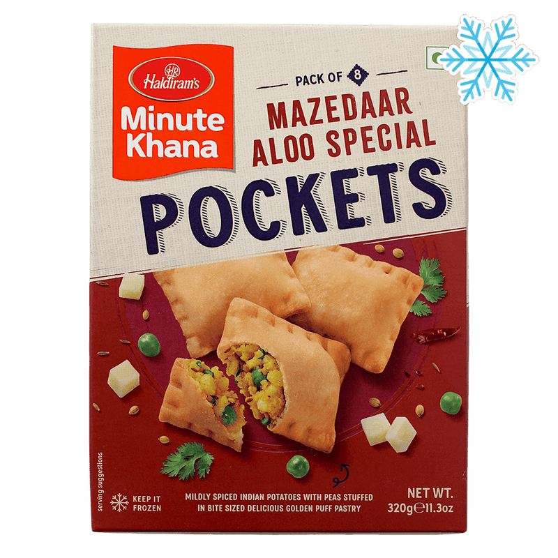 Haldiram's - 320g (Gefroren) Mazedaar Aloo Special Pockets (8 Stück)