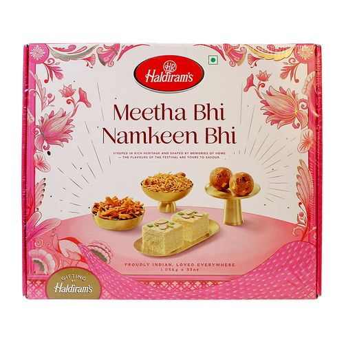 Haldiram's - 1.05kg (Best Before 13/08/2026) GiftBox Meetha Bhi / Namkeen Bhi