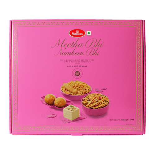 Haldiram's - (Best Before 16/07/2025) 1.05kg Meetha Bhi / Namkeen Bhi Gift Box